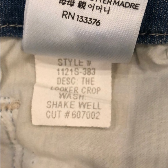 MOTHER The Looker Crop Shake Well Jean NWT - Picture 12 of 12